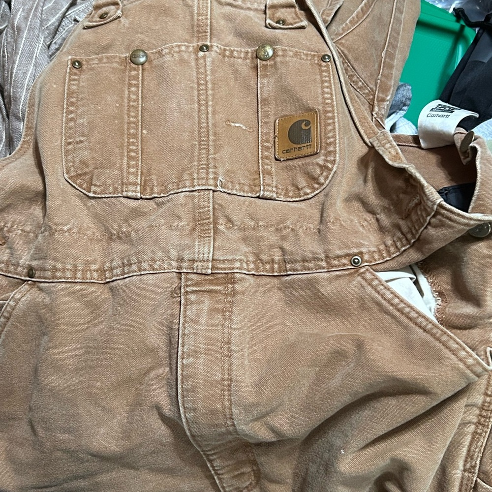 Carhartt INSULATED Brown Bib Overalls